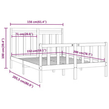 Load image into Gallery viewer, Bed Frame Solid Wood Pine 150x200 cm 5FT King Size - MiniDM Store
