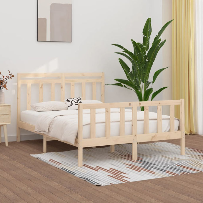 Bed Frame Solid Wood Pine 150x200 cm 5FT King Size - MiniDM Store
