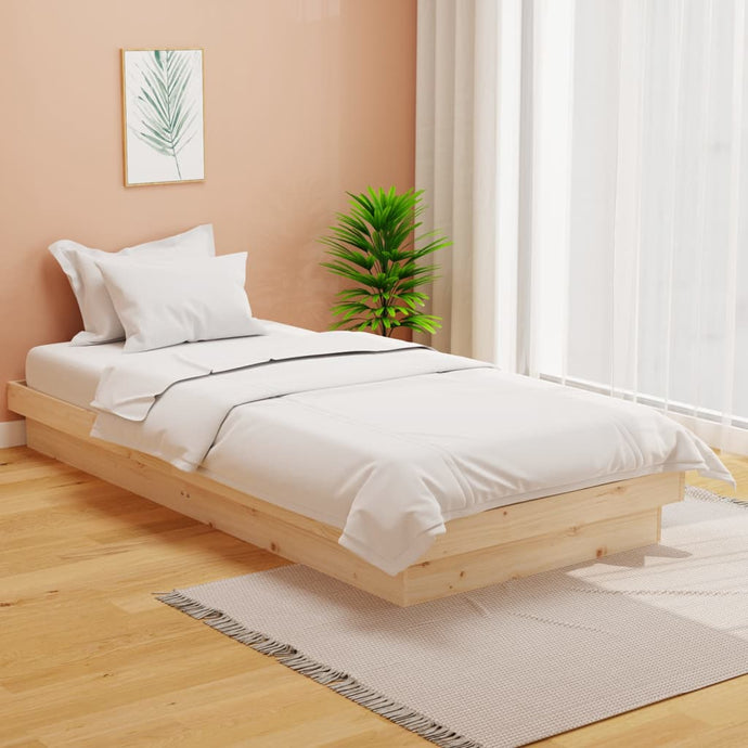 Bed Frame Solid Wood Pine 100x200 cm - MiniDM Store