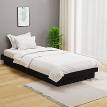 Load image into Gallery viewer, Bed Frame Black Solid Wood Pine 100x200 cm - MiniDM Store
