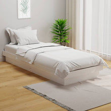 Load image into Gallery viewer, Bed Frame White Solid Wood Pine 75x190 cm 2FT6 Small Single - MiniDM Store
