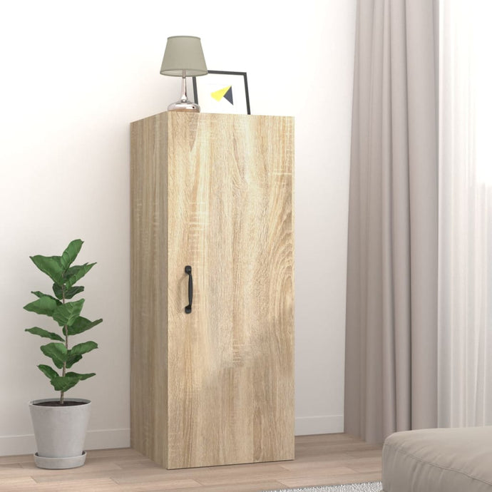 Hanging Wall Cabinet Sonoma Oak 34.5x34x90 cm Engineered Wood - MiniDM Store