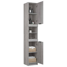 Load image into Gallery viewer, Bathroom Cabinet Grey Sonoma 32x34x188.5 cm Engineered Wood - MiniDM Store
