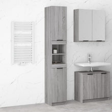 Load image into Gallery viewer, Bathroom Cabinet Grey Sonoma 32x34x188.5 cm Engineered Wood - MiniDM Store
