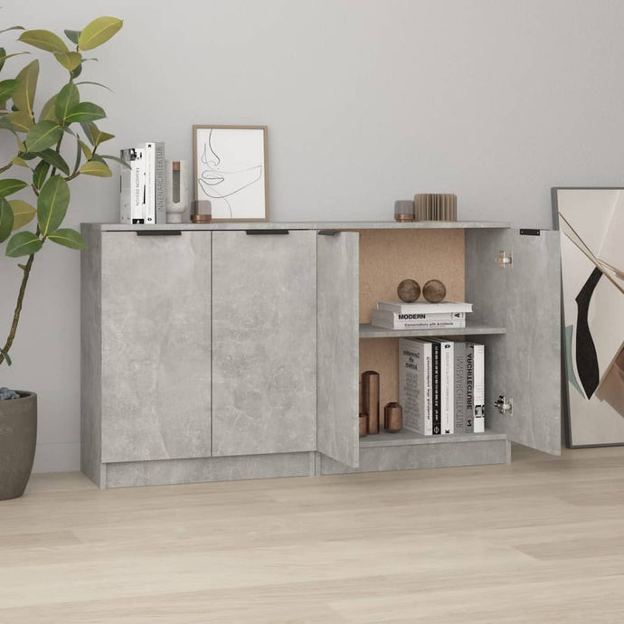 Sideboards 2 pcs Concrete Grey 60x30x70 cm Engineered Wood - MiniDM Store