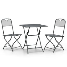 Load image into Gallery viewer, 3 Piece Garden Dining Set Expanded Metal Mesh Anthracite

