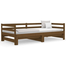 Load image into Gallery viewer, Pull-out Day Bed Honey Brown 2x(80x200) cm Solid Wood Pine - MiniDM Store
