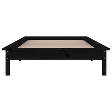 Load image into Gallery viewer, LED Bed Frame Black 100x200 cm Solid Wood - MiniDM Store
