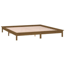 Load image into Gallery viewer, LED Bed Frame Honey Brown 120x190cm 4FT Small Double Solid Wood - MiniDM Store

