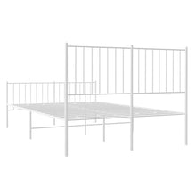 Load image into Gallery viewer, Metal Bed Frame with Headboard and Footboard White 120x200 cm
