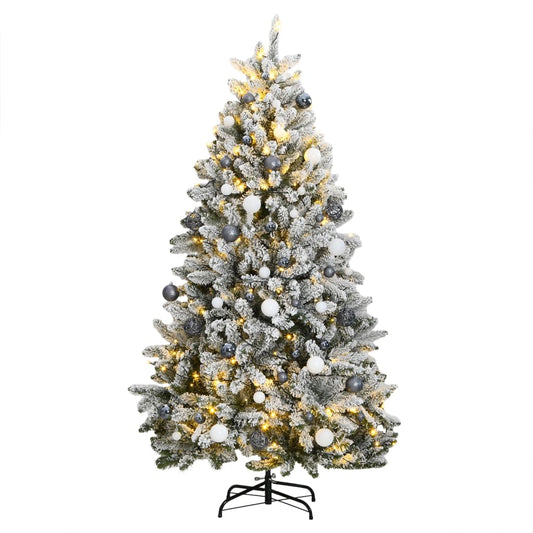 Artificial Hinged Christmas Tree 300 LEDs & Ball Set 240 cm