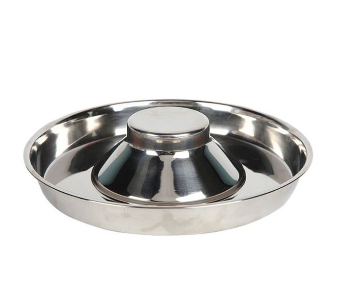 Pet Stainless Steel Dog Bowl Puppy Litter Food Feeding Dish Weaning Silver Stainless Feeder Water Bowl Pets Feeder Bowl - MiniDreamMakers