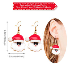 Load image into Gallery viewer, Earring Necklace Christmas Decor Santa Claus Eardrop Pendant Christmas Decor For Home 2019 Navidad Ornament Xmas Gift - MiniDreamMakers

