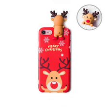 Load image into Gallery viewer, Christmas Cartoon Deer Case For iPhone XR 11 Pro XS Max X 5 5S Silicone Matte Cover For iphone 7 8 6 S 6S Plus 7Plus Case Bear
