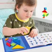 Load image into Gallery viewer, agnetic Tangram Puzzle Book Portable Preschool Baby Kids Toys Intelligence Jigsaw Puzzle Wooden Educational Toys - MiniDM Store
