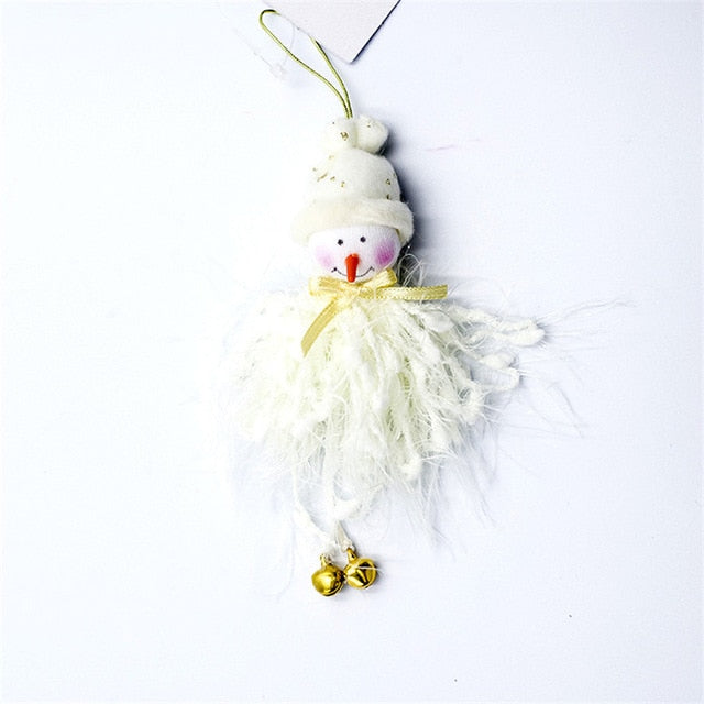 2020 New Year Christmas Cute Angel Santa Claus Plush Dolls Christmas Tree Ornament Pendant Party Christmas Decoration for Home - MiniDreamMakers