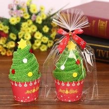 Load image into Gallery viewer, 30x30cm Exquisite Christmas Gift Cupcake Cotton Towel with Packaging Bag Natal Noel Christmas Decorations for Home Kids Children - MiniDreamMakers
