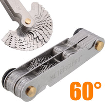 Load image into Gallery viewer, New 60 And 50 Degree Whitworth Metric Screw Thread Pitch Gauge Blade Gage For Measuring Tool - MiniDreamMakers
