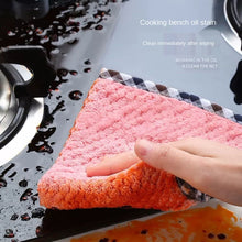 Load image into Gallery viewer, Kitchen daily dish towel, dish cloth, kitchen rag, non-stick oil, thickened table cleaning cloth, absorbent scouring pad - MiniDreamMakers
