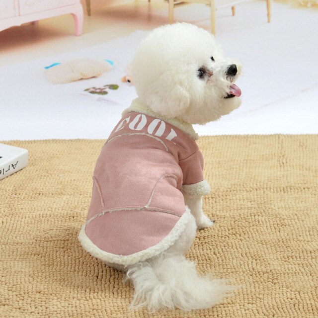 Cute Dog Jacket Winter Warm Puppy Dog Clothes Thickening Fleece Pet Outfits Coat For Small Dogs Chihuahua Bichon Pets Clothing - MiniDreamMakers