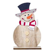 Load image into Gallery viewer, Christmas Pendant Drop Orname Snowman Wooden Shapes Christmas Ornaments Craft Xmas Gifts Decorations for home window - MiniDreamMakers
