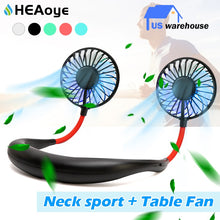 Load image into Gallery viewer, Mini USB Portable Fan Neck Fan Neckband With Rechargeable Battery Small Desk Fans handheld Air Cooler Conditioner for Room - MiniDreamMakers
