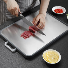 Load image into Gallery viewer, Multifunctional Thick Double-sided Cutting Board Stainless Steel Household Anti-mold Board Kitchen Kneading Cutting Board - MiniDreamMakers
