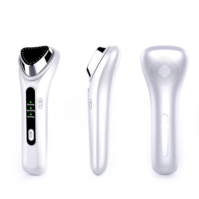 3.7V Facial Cleaner Tool Ultrasonic Vibration Heat Massager Beauty Instrument Skin Care - MiniDM Store