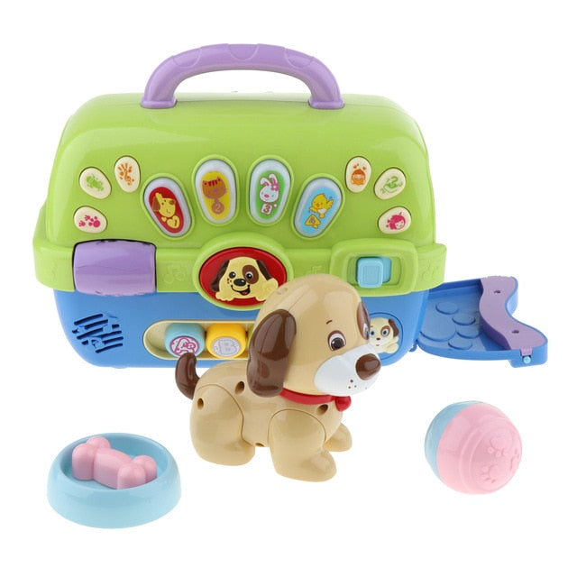 Musical Puppy Carrier Toy For Baby Toddlers Preschool Educational Toy Electronic Toys with Lights & Sounds Pet Care - MiniDM Store