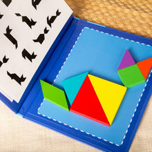 Load image into Gallery viewer, agnetic Tangram Puzzle Book Portable Preschool Baby Kids Toys Intelligence Jigsaw Puzzle Wooden Educational Toys - MiniDM Store
