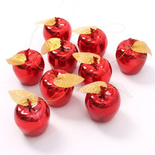 Load image into Gallery viewer, 9Pcs Apples Christmas Tree Hanging Ornament Home New Year Party Events Fruit Pendant Red Golden Christmas Decoration For Home C - MiniDreamMakers
