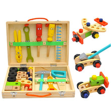 Load image into Gallery viewer, Wooden Assembling Chair Montessori Toys Baby Educational Wooden Toy Preschool Multifunctional Variety Nut Combination Chair Tool - MiniDreamMakers
