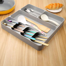 Load image into Gallery viewer, Cutlery Organizer Kitchen Drawer Organizer Tray Spoon Cutlery Separation Finishing Storage Box Tableware Kitchen Tool Dropship - MiniDreamMakers
