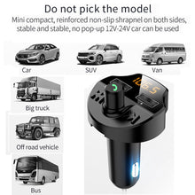 Load image into Gallery viewer, Car Fm Transmitter Bluetooth 5.0 Car Mp3 Player Modulator Adapter Battery Voltage TF Card Hands-free Dual USB Smart Chip T66 - MiniDreamMakers
