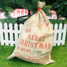 Load image into Gallery viewer, Big Size Merry Christmas Linen Gift Bag 2019 Santa Claus Sacks Drawstring Candy Bag Natal Noel New Year Xmas Home Decor Gift Bag - MiniDreamMakers
