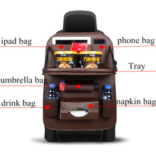 Load image into Gallery viewer, Car Seat Back Bag Folding Table Organizer Pad Drink Chair Storage Pocket Box Travel Stowing Tidying Automobile Accessories - MiniDreamMakers
