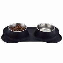 Load image into Gallery viewer, Gomaomi Stainless Steel Dog Bowl No Spill Non-Skid Silicone Mat Feeder Bowls Pet Bowl for Dogs Cats and Pets - MiniDreamMakers

