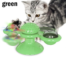 Load image into Gallery viewer, Pet Toys For Cats Dogs Turntable Puzzle Catnip Glowing Ball Interactive Rotatable Windmill Kitten Cat Toy Play Game Cat Supplies - MiniDreamMakers
