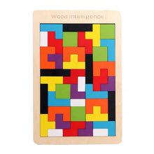 Load image into Gallery viewer, Colorful wooden tangram puzzle toy wooden tetris game intelligence education kid educational toy child wooden puzzle toy gift - MiniDM Store
