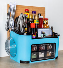 Load image into Gallery viewer, Fashion multi-functional kitchen shelf condiment box, condiment pot, bottle set combination knife holder one generation - MiniDM Store
