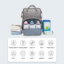 Load image into Gallery viewer, Moms And Dads Baby Backpack Convertible Lightweight Baby Diaper Bag Bed Multi-purpose Travel Storage Bag Baby Nappy Bag Baby Bed - MiniDreamMakers
