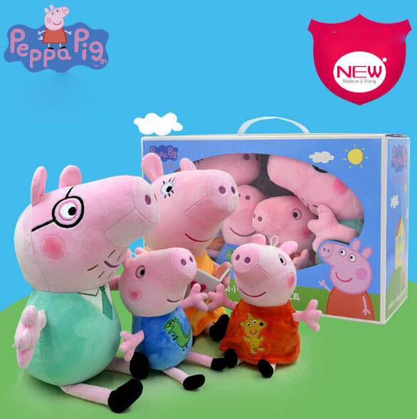 Peppa Pig small Size 4pcs/set Pig Family Plush Stuffed Cartoon Animals Plush Doll - MiniDreamMakers