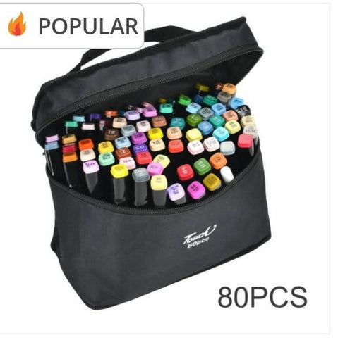 Markers 80 Colours Graphic Drawing Painting Alcohol Art Dual Tip Sketch Pens - MiniDreamMakers