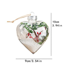 Load image into Gallery viewer, Love Transparent Merry Christmas Ball Christmas Ornament - MiniDreamMakers
