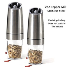 Load image into Gallery viewer, Electric Automatic Mill Pepper and Salt Grinder LED Light Peper Spice Grain Mills Porcelain Grinding Core Mill for Kitchen Tools - MiniDreamMakers

