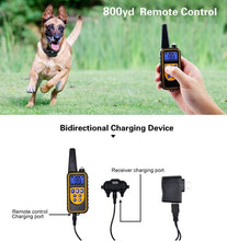 Load image into Gallery viewer, 800m Electric Dog Training Collar Waterproof Pet Remote Control Rechargeable training dog collar with Shock Vibration Sound - MiniDM Store
