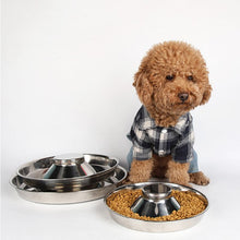 Load image into Gallery viewer, Pet Stainless Steel Dog Bowl Puppy Litter Food Feeding Dish Weaning Silver Stainless Feeder Water Bowl Pets Feeder Bowl - MiniDreamMakers
