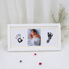 Load image into Gallery viewer, Ink Hand Foot Print Photo Frame Baby DIY Handprint Footprint Picture Frame Newborn Memorial Growing Souvenir Items Paw Print Pad - MiniDreamMakers
