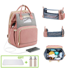 Load image into Gallery viewer, Diaper Bag Moms and Dads Backpack Multifunctional Baby Bed Bags Maternity Nursing Handbag Stroller Bag Drop Ship - MiniDM Store
