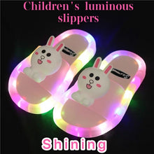 Load image into Gallery viewer, Light Up Slippers Children LED Kids Slippers Baby Bathroom Sandals Kids Shoes for Girl Boys Flip Flops Toddler - MiniDreamMakers
